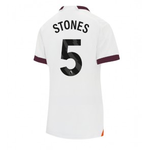 Manchester City John Stones #5 Koszulka Wyjazdowych Kobiety 2023-24 Krótki Rękaw